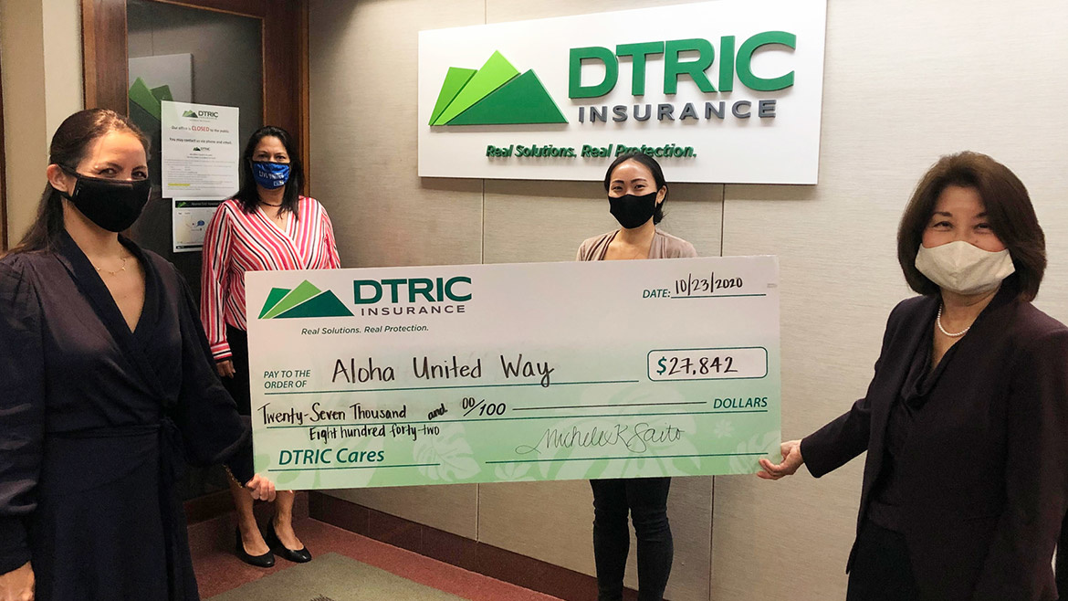 DTRIC Insurance raised $27,842 for Aloha United Way’s Workplace Campaign