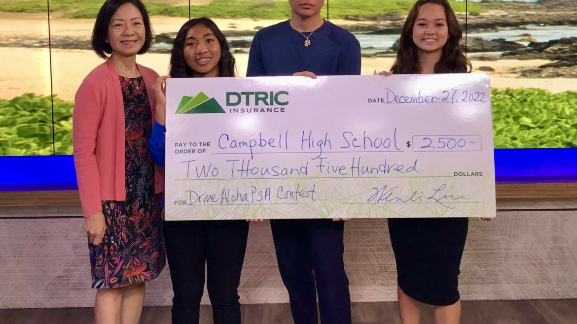 Campbell High School Named Winner Of Inaugural Drive Aloha PSA Contest Sponsored By DTRIC Insurance