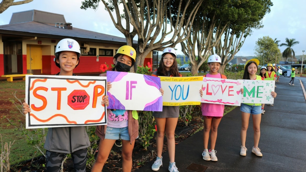 DTRIC Insurance Teams Up With Mililani Waena Elementary During DOE’s “Stop If You Love Me” Traffic Safety Week