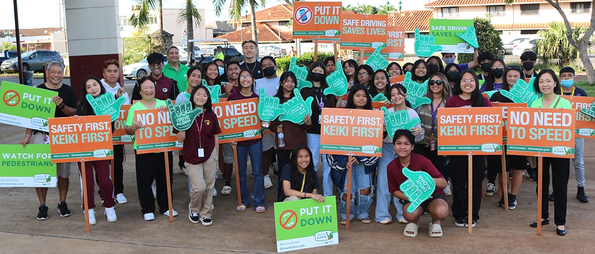 DTRIC Insurance Teams Up With Farrington High and Kalakaua Middle Schools During Distracted Driving Awareness Month