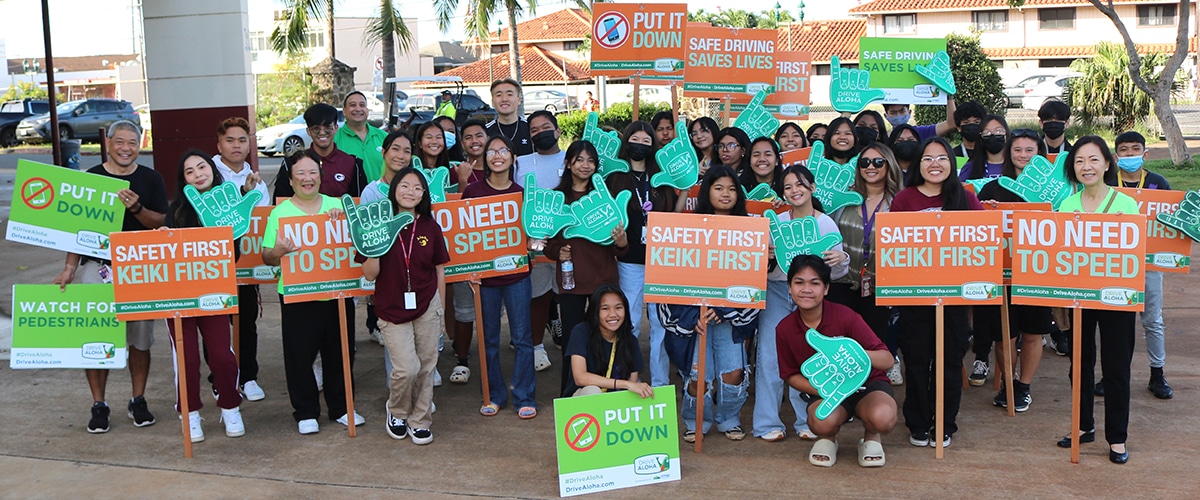 DTRIC Insurance Teams Up With Farrington High and Kalakaua Middle Schools During Distracted Driving Awareness Month